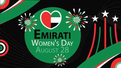 Emirati Women's Day vector banner design. Happy Emirati Women's Day modern minimal graphic poster illustration.