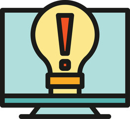 Poster - Monitor interface icon outline vector. Edit tool. Data scale color flat