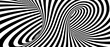 Abstract hypnotic spinning lines background. Black and white vertical tunnel wallpaper. Psychedelic twisted stripes pattern. Spiral rotating template for poster, banner, cover. Vector optical illusion