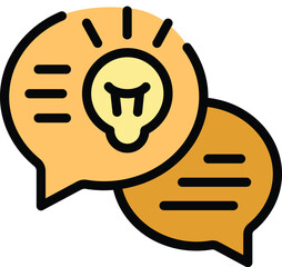 Poster - Skill level chat icon outline vector. Training goal. Personal success color flat