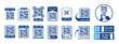 QR code scan icon set for mobile apps and payments. QR code scan for smartphone. Qr code Template scan here QR code for smart phone. Vector illustration.