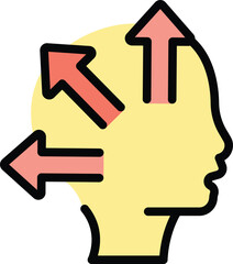 Poster - Skill level icon outline vector. Personal career. Business success color flat
