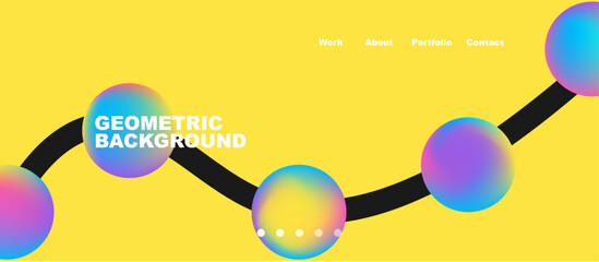 Connected dots geometric landing page background. Vector Illustration For Wallpaper, Banner, Background, Card, Book Illustration, landing page