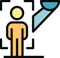 Poster - Customer statement icon outline vector. Integrity core. Mission trust color flat
