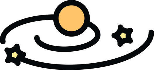 Poster - Space integrity icon outline vector. Purpose core. Company focus color flat