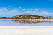 Salt lakes on Rottnest Island, Western Australia.
