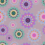 Fototapeta Młodzieżowe - Cute seamless hand-drawn pattern vector background.Ethnic
