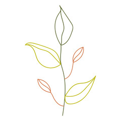 Sticker - Plant leaves illustration