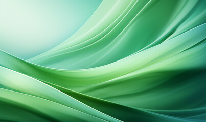 green abstract wave gradient shapes. dynamic abstract composition illustration. design element for w