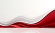 Red abstract wave in white background. Dynamic abstract composition illustration. Design element for web banners, posters and flyer.