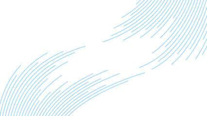 Abstract vector banner with light blue waves. Editable stroke