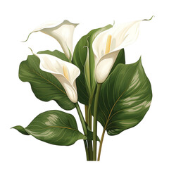 Sticker - A bouquet of Calla lilies.