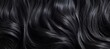 Black hair texture background. Generative AI technology.