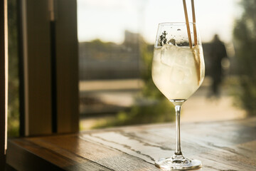 Wall Mural - Refreshing spritz cocktail on a table