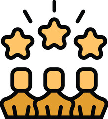 Poster - Education staff icon outline vector. Training office. Seminar meeting color flat