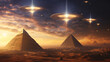 Leinwandbild Motiv Flying saucers of aliens of alien civilizations