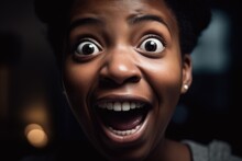A Person's Face Showing Excitement And Anticipation. The Thrill Of Finding Great Deals. Generative AI.