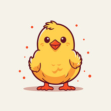 Vector Logo Cute Chicken, Chicken Icon, Chicken Head, Chicken Sticker