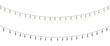 © Jangart - Isolated Christmas garland on a transparent background. Shining yellow light bulbs with sparkles. Suitable for Xmas, New Year, wedding, or birthday decorations. Perfect for party event decor. PNG