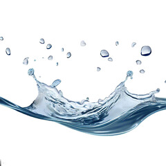 water liquid splash isolated on white background includes clipping path, transparent background (PNG)