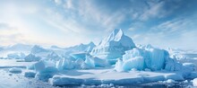 Iceberg Mountains. Generative AI Technology.