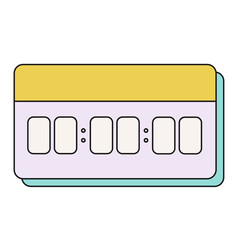countdown box template line filled illustration