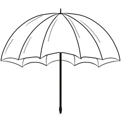 Wall Mural - black umbrella isolated on white