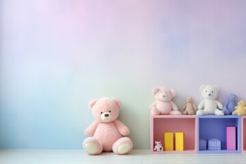 Create a a pastel light stucco wall, suitable for a childrens room or kids room on Easter day.