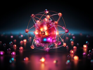 Poster - Stylized rendering of an atom