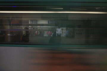 Wall Mural - people walking in subway