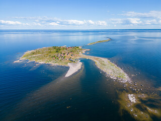 Wall Mural - Maakalla island and its fishing village, Finland. Popular summer destination from Kalajoki Hiekkasärkät.