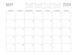 © SelfPublishing201 - May Calendar 2024 Monthly Planner Printable A4 Monday Start