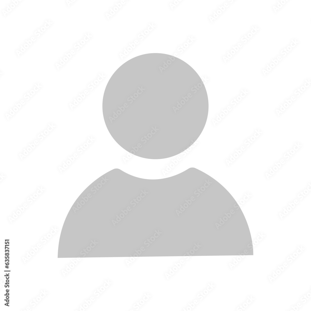 Vector flat illustration in grayscale. Avatar, user profile, person ...