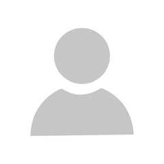 vector flat illustration in grayscale. avatar, user profile, person icon, gender neutral silhouette,