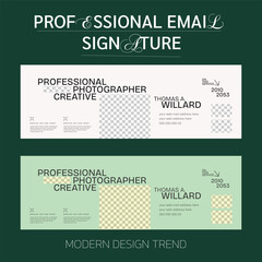 Wall Mural - Email signature template or email footer and personal social media cover design