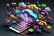 © Tixel - Cloud computing and smart phone technology conceptual illustration