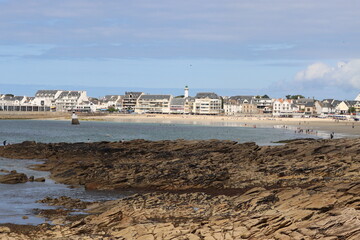 Sticker - view of the beach and Quiberon, France 