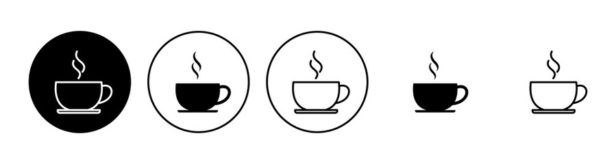 Coffee cup icon set. cup a coffee icon vector.