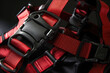 Industrial-Grade Safety Harness: High-Quality Macro Image Showcasing Tough Materials, Secure Clasps, and Maximum Protection for Occupational Safety