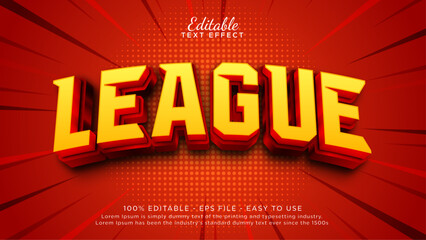 Aufkleber - League 3d bold editable text effect