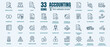 © stockgood - Accounting icon set. Containing financial statement, audit, financial report, invoice. Pixel perfect 64x64. Editable Strokes