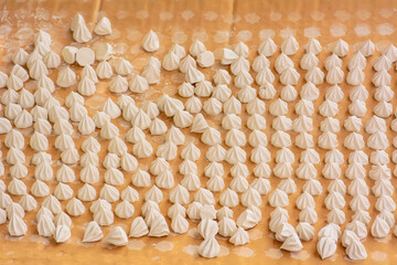 White clay filler was laid out to dry in the sun. It's a pressed powder used for body and face application. It is popularly used on Songkran Day in Thailand.