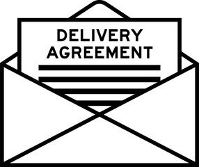 Poster - Envelope and letter sign with word delivery agreement as the headline