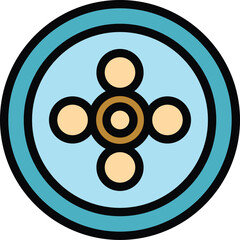 Poster - Fiber connection icon outline vector. Optic cable. Internet network color flat