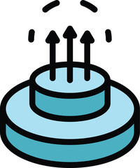 Poster - New fiber icon outline vector. Optic cable. Network fibre color flat