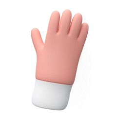 Oven mitt 3d icon. glove. Isolated object on white background