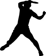 Wall Mural - table tennis player silhouette