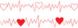 © Birdy - Vector illustration of cardiogram rhythm and hearts