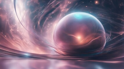 Wall Mural - abstract art concept, a powerful proton nucleus or neutrons surrounding it with filaments of stellar