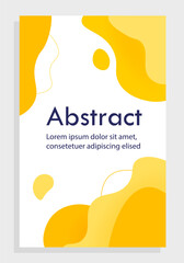 Wall Mural - Abstract yellow cover concept. Poster or banner, booklet. Minimalist creativity and art. Modern trend and fashion. Cartoon flat vector illustration isolated on grey background
